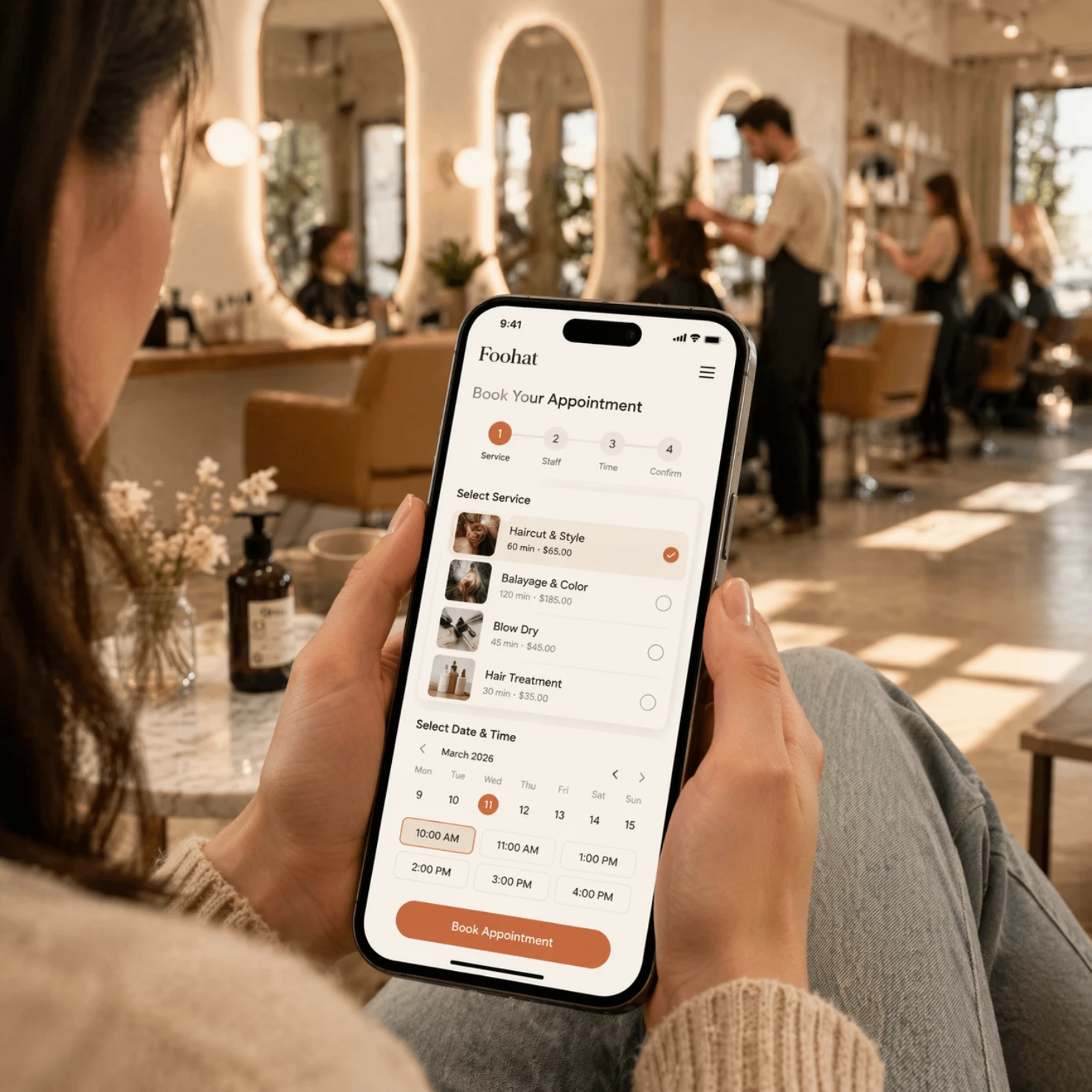Foohat Online Booking Software for Salon with 24/7 Mobile Access